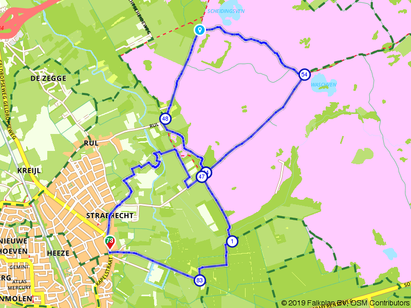 Wandelroute 1017630 - Heeze-Leende van Kasteel naar Heide