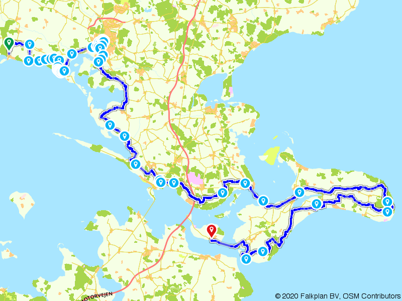 Fietsroute 1026039 - Zuid-Seeland en het eiland Møn (Sydsjælland-Møn)