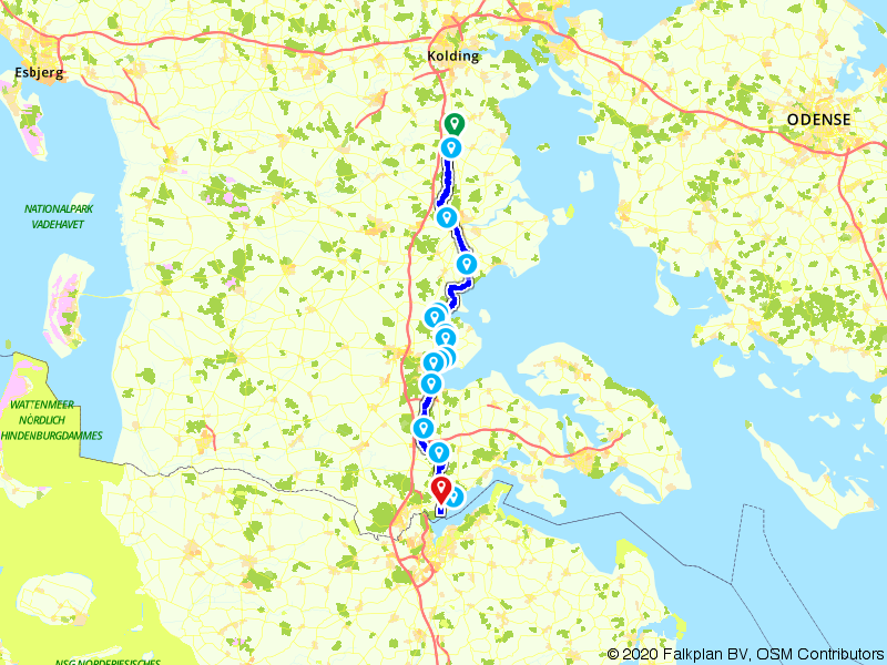Fietsroute 1026576 - Zuid-Jutland (Sønderjylland) Christiansfeld - Kollund
