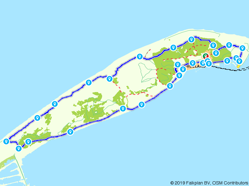 Fietsroute 1108661 - Rondje Vlieland met uitkijkpunten