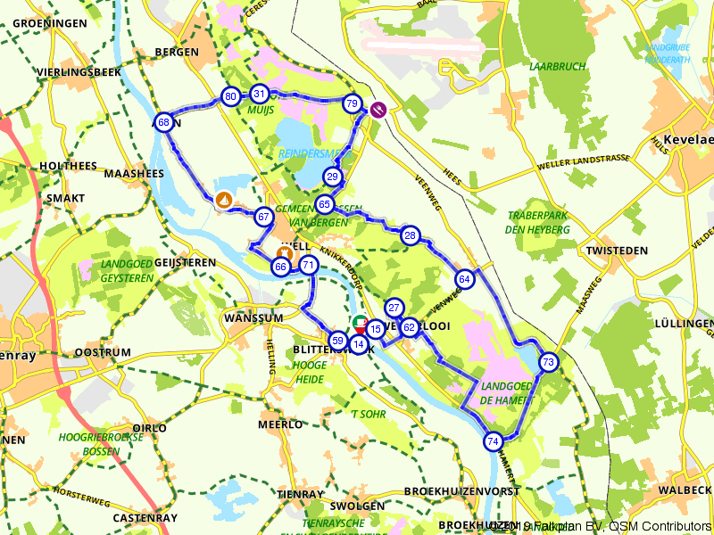 Fietsroute 128100 - Nationaal Park de Maasduinen