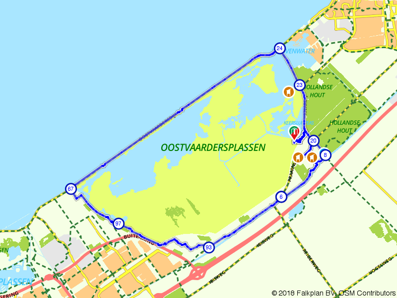 Fietsroute 143071 - Fietsen rond de Oostvaardersplassen