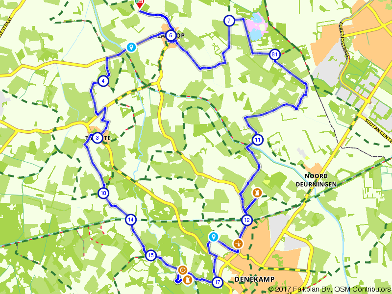 Fietsroute 151258 - Langs de highlights van Denekamp