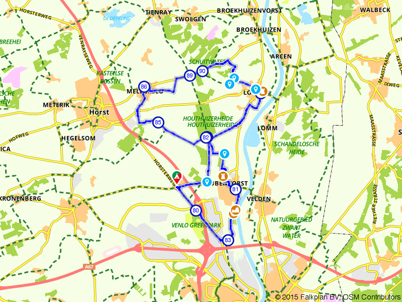 Fietsroute 156622 - Kastelen rondom Grubbenvorst