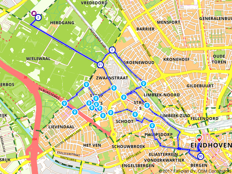 Fietsroute 157194 - Op de fiets langs het erfgoed van Philips