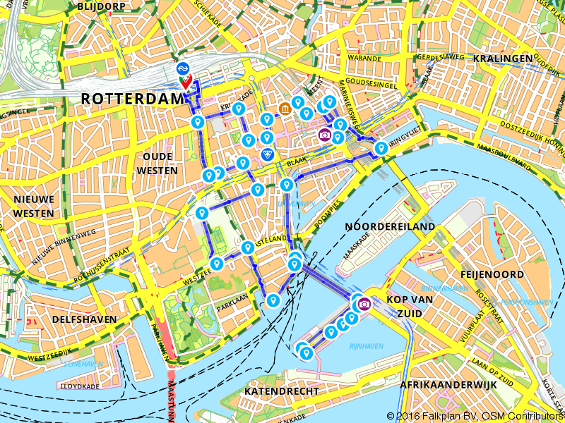 Wandelroute 335264 - De architectuurroute Rondje Rotterdam