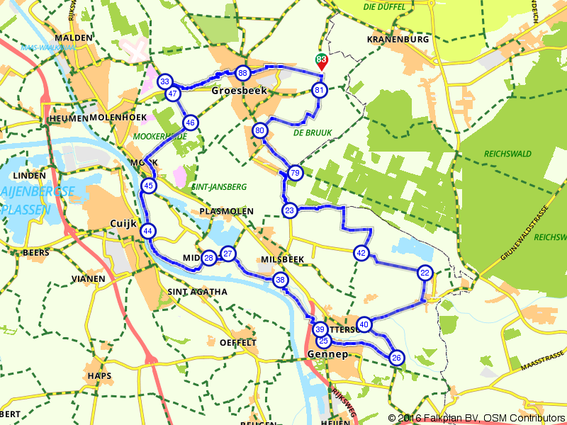 Fietsroute 345549 - Liberation Route (Groesbeek, Mook)
