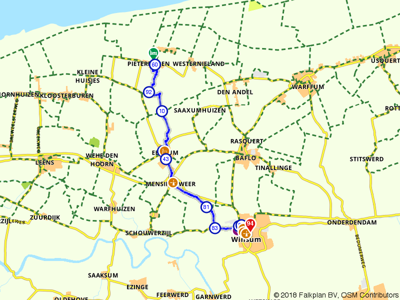 Wandelroute 517783 - De eerste etappe van het Pieterpad