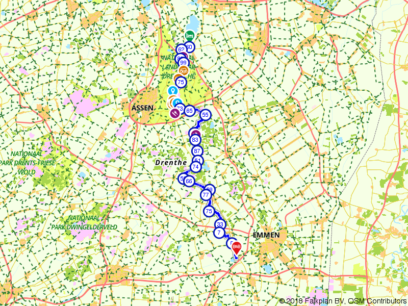 Fietsroute 539179 - Etappe 2 Fietserspad - Pieterpad voor Fietsers