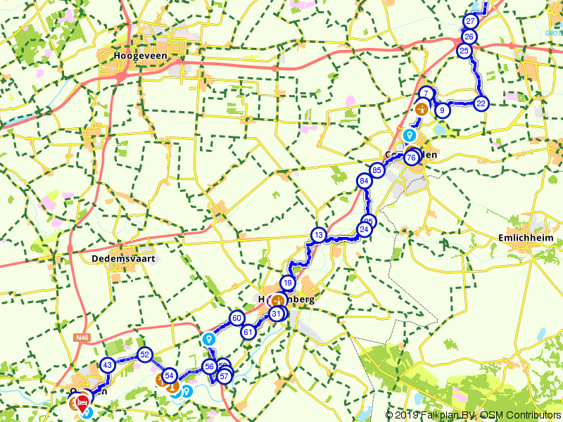 Fietsroute 539894 - Etappe 3 Fietserspad – Pieterpad voor Fietsers