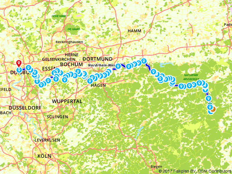 Fietsroute 543726 - De RuhrtalRadweg
