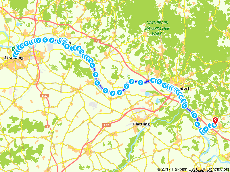 Fietsroute 606880 - Donaufietspad Etappe 2 (Straubing - Hengersberg)