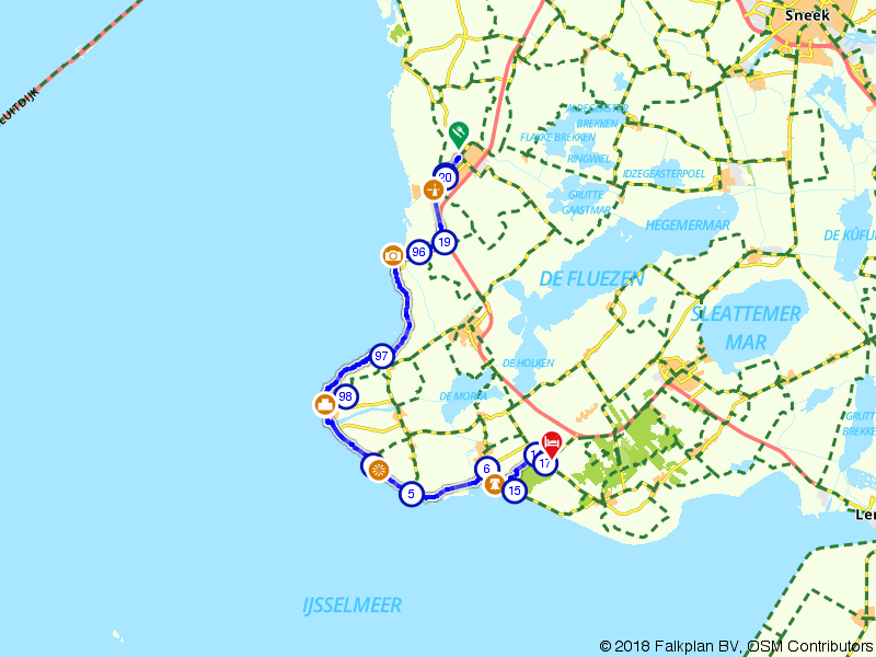Fietsroute 747478 - Zuiderzeeroute etappe 2: Van Workum naar Rijs
