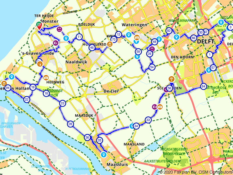Kaart van route 919703 - Streekproductenroute